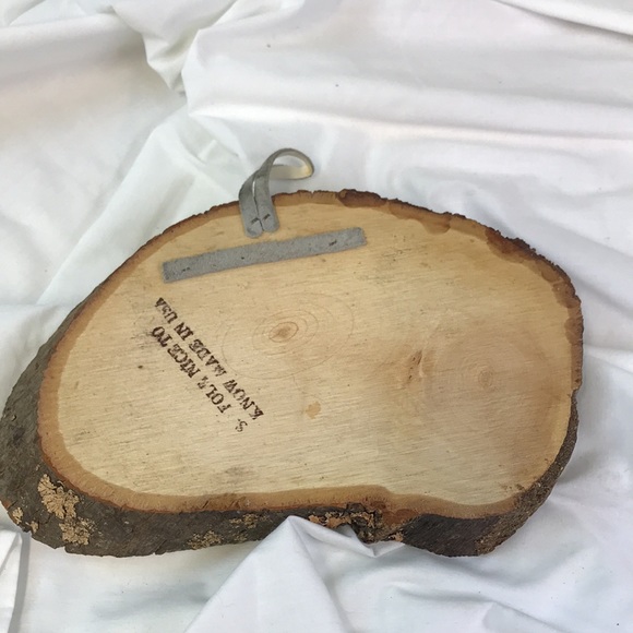Vintage Novelty Wood Slice Wall Plaque Sign Souvenir ~ “Folks Nice To Know”… - Picture 5 of 9